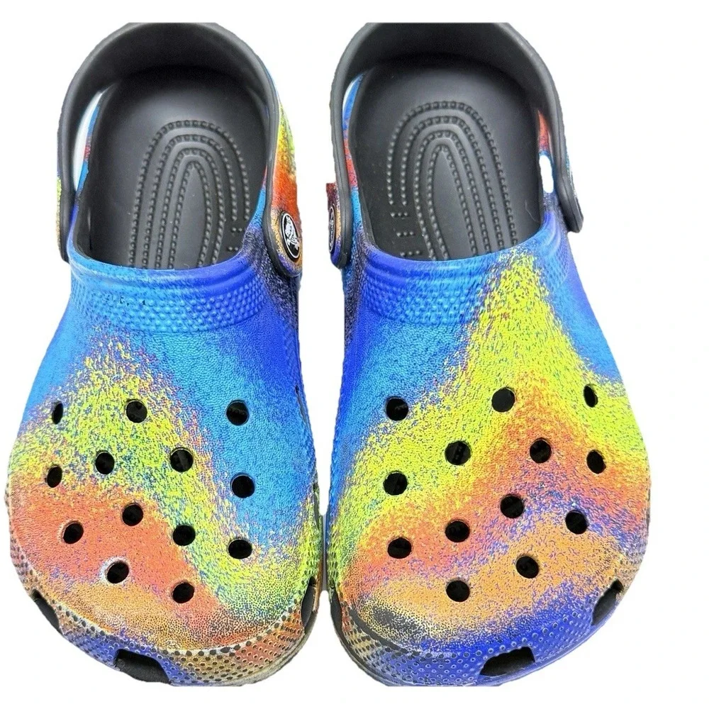 Crocs Classic Spray Dye Clog Kids J1 Junior 1 Tie Dye RARE Vietnam Made